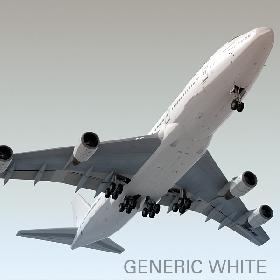 Boeing 747-400 Generic White